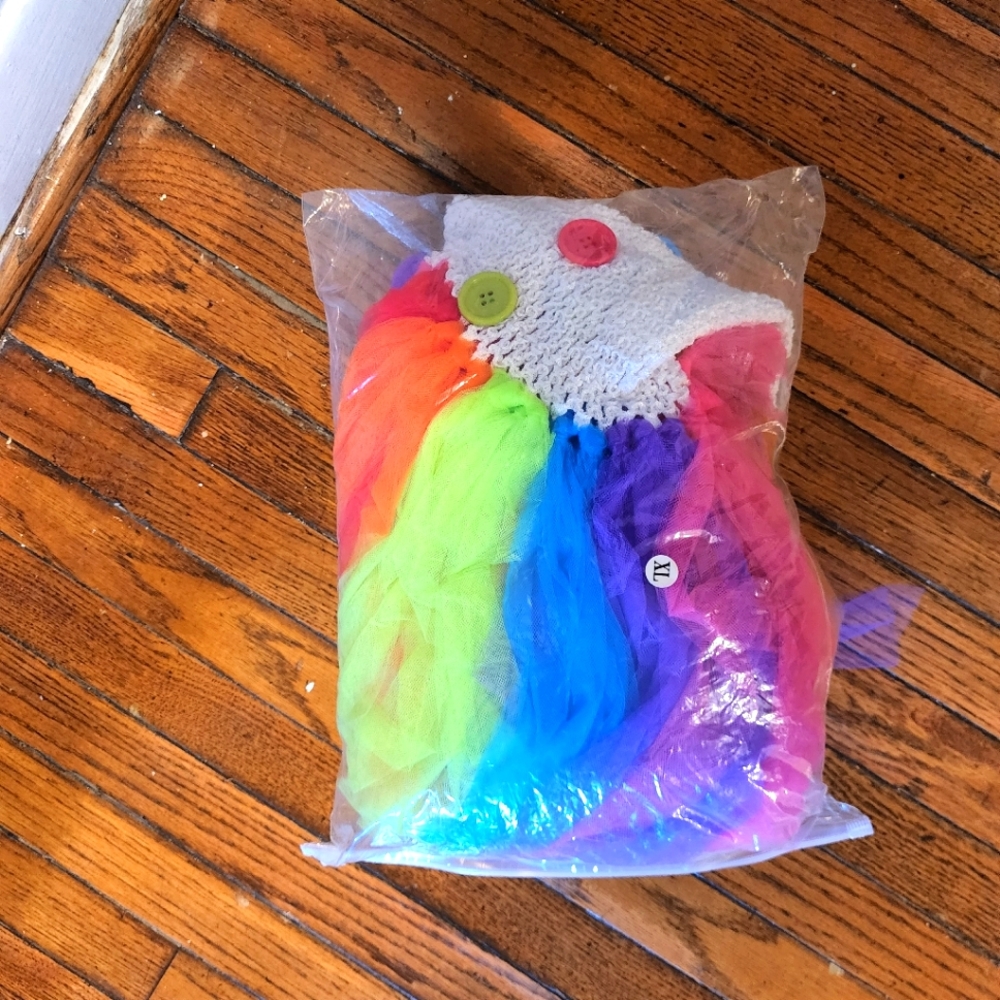 Beautiful colorful tutu. Size is XL .
